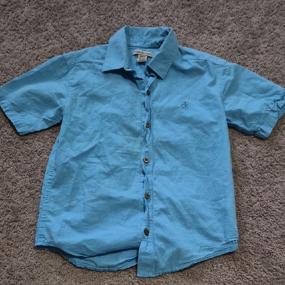 Calvin Klein Kids' Sky Blue Button-Down Shirt